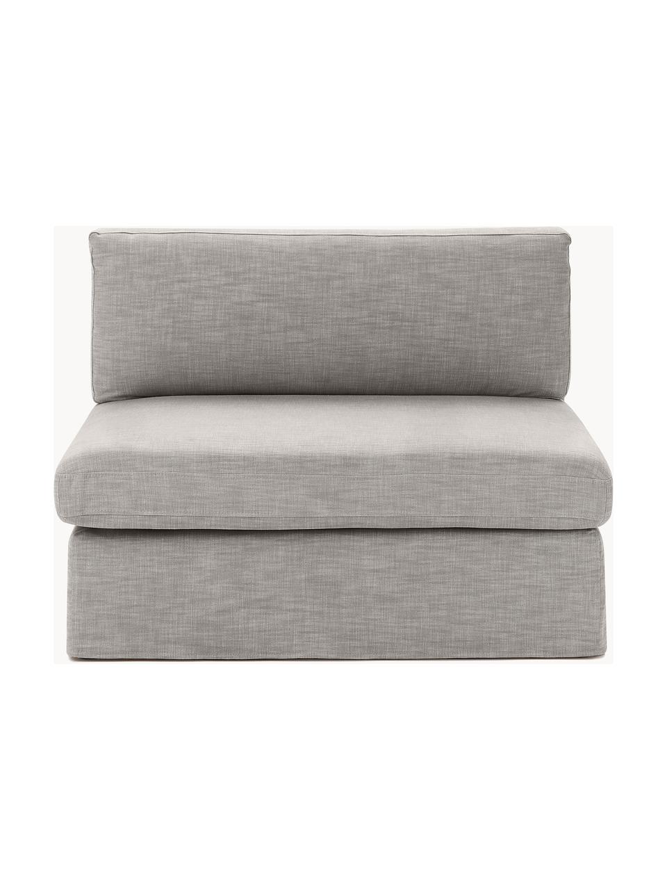 Chauffeuse modulable avec revêtement amovible Russell, Tissu gris, larg. 103 x prof. 103 cm