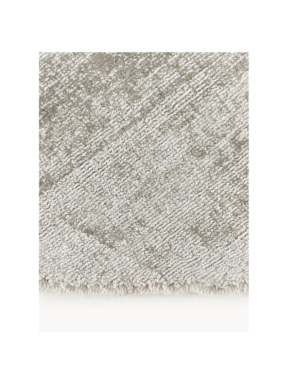 Tappeto rotondo in viscosa fatto a mano Jane, Retro: 100% cotone Il materiale , Greige, Ø 300 cm (taglia XL)
