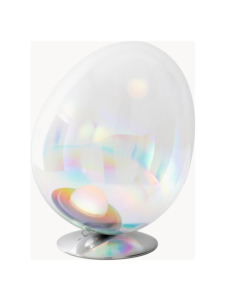 Lampe à poser LED soufflée bouche Stellar Nebula, intensité lumineuse variable, Transparent, argenté, Ø 30 x haut. 37 cm