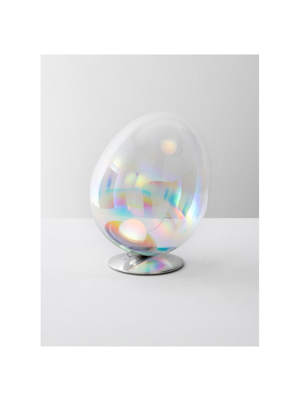 Lampe à poser LED soufflée bouche Stellar Nebula, intensité lumineuse variable, Transparent, argenté, Ø 30 x haut. 37 cm