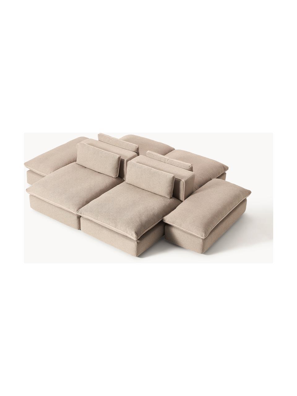 Salon lounge modulable Felix, Tissu beige, larg. 320 x prof. 250 cm