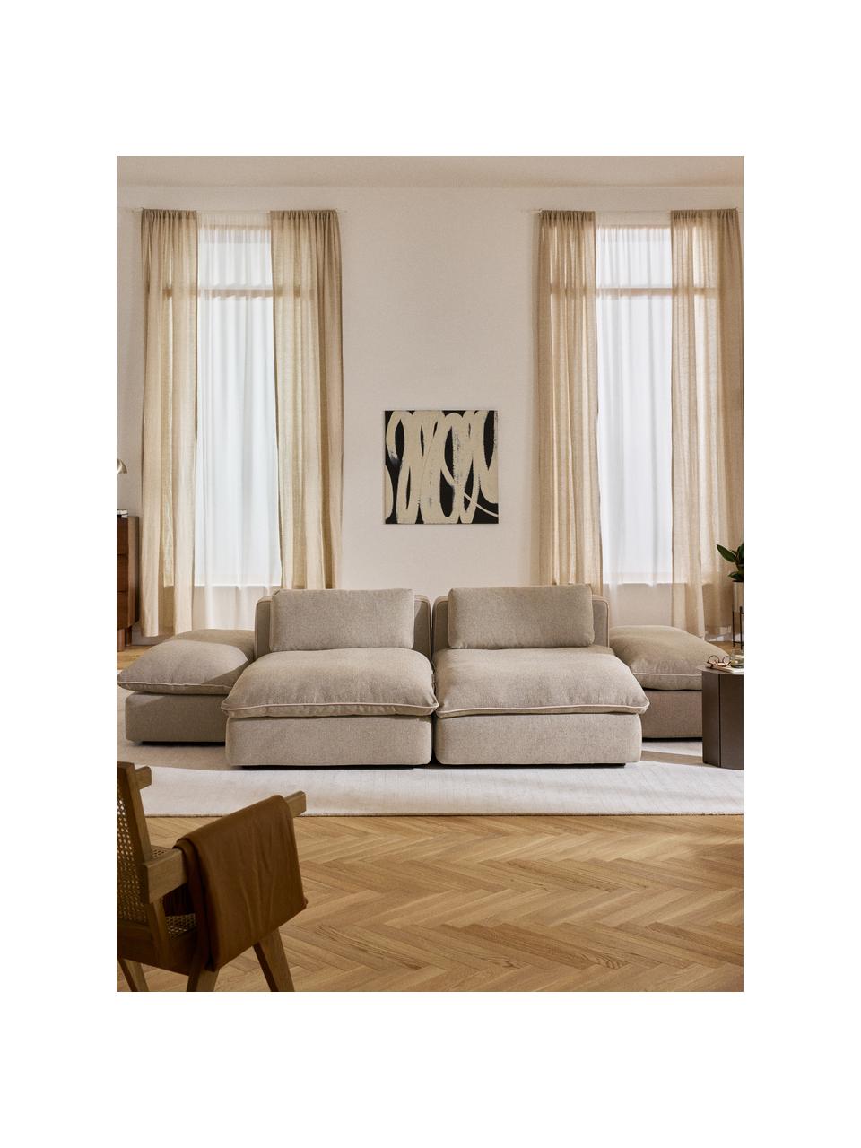 Salon lounge modulable Felix, Tissu beige, larg. 320 x prof. 250 cm