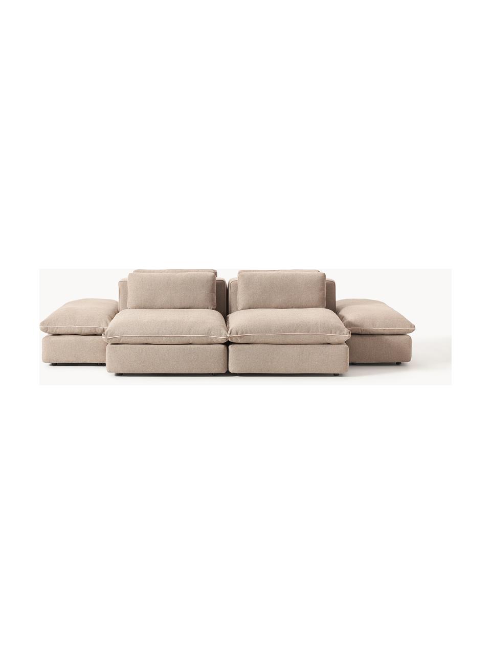 Sofa modułowa Felix, Tapicerka: 100% poliester Dzięki tka, Nogi: tworzywo sztuczne Ten pro, Beżowa tkanina, B 320 x T 250 cm