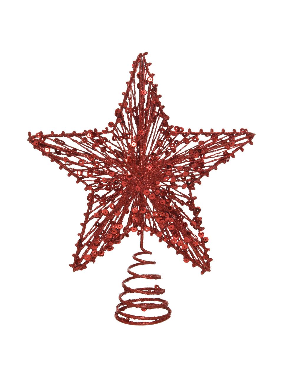 Weihnachtsbaumspitze Elise, Metall, Rot, B 20 x H 23 cm