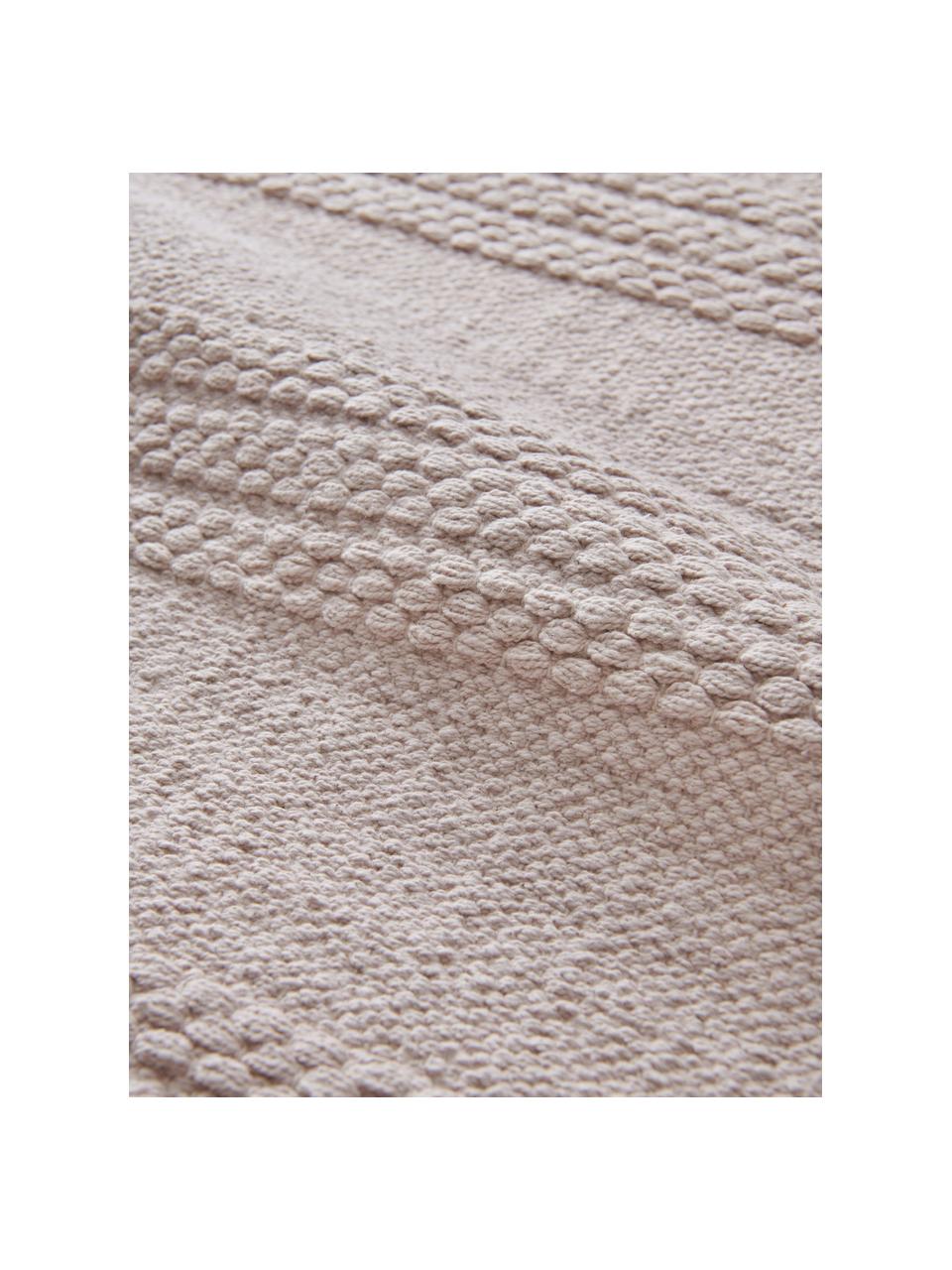 Alfombra de algodón con flecos Tanya, 100% algodón, Rosa, An 70 x L 200 cm