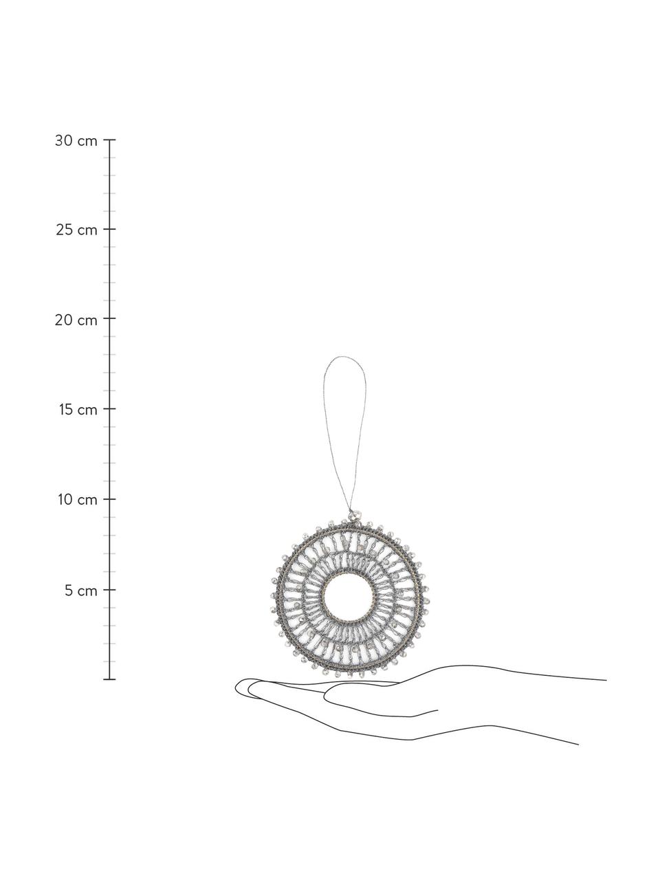 Ozdoby na stromeček Bellizzi, 2 ks, Antracitová, Ø 9 cm