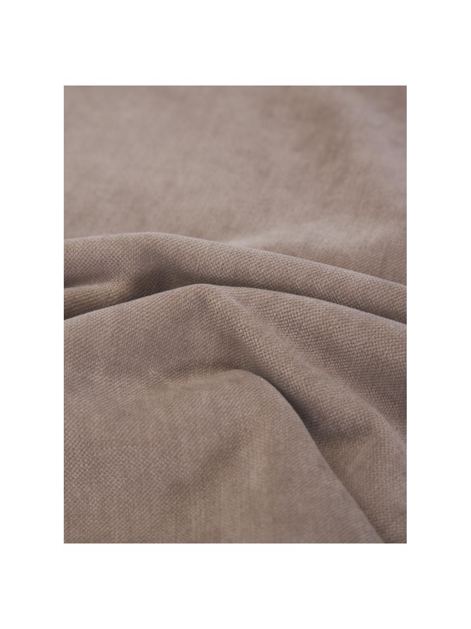 Kussenhoes Oliver met biesrand, 100% polyester, Beige, zwart, B 50 x L 50 cm