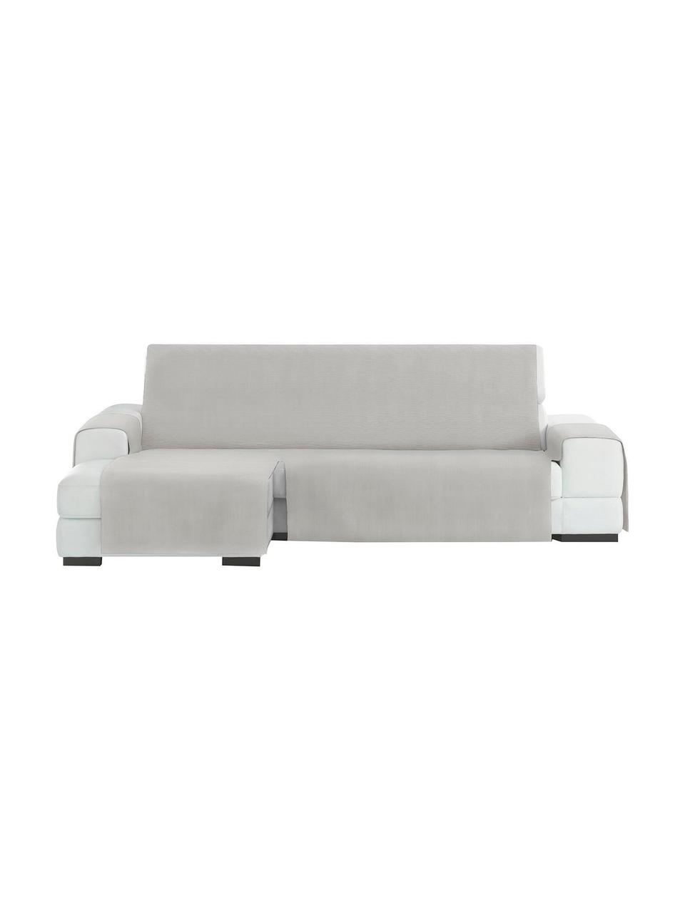 Copertura divano angolare Levante, 65% cotone, 35% poliestere, Verde grigio, Larg. 150 x Lung. 240 cm, chaise-longue a sinistra