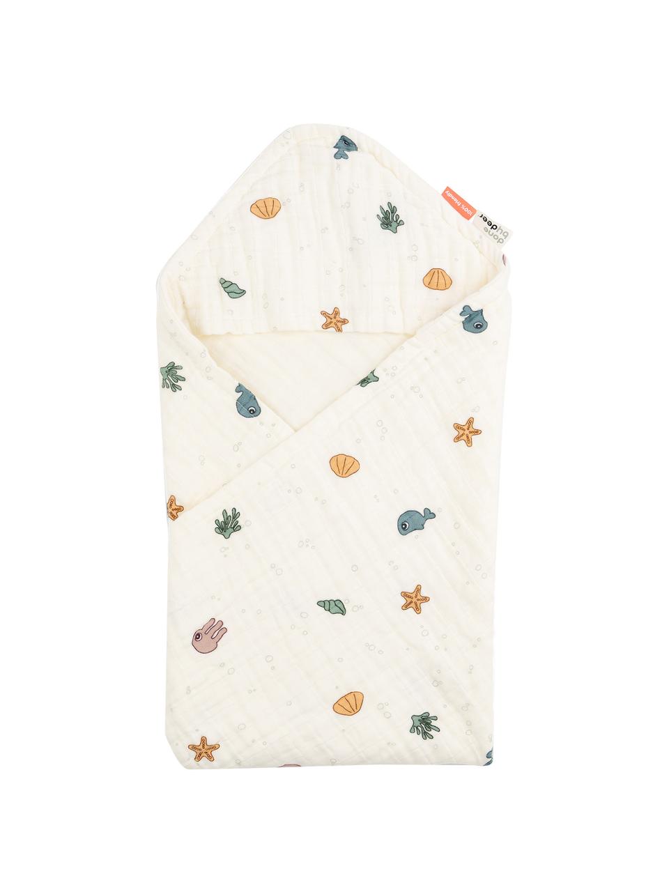 Dětský ručník s kapucí z organické bavlny Sea, 100 % bio bavlna, s certifikátem GOTS, Ecru, více barev, Š 70 cm, D 70 cm