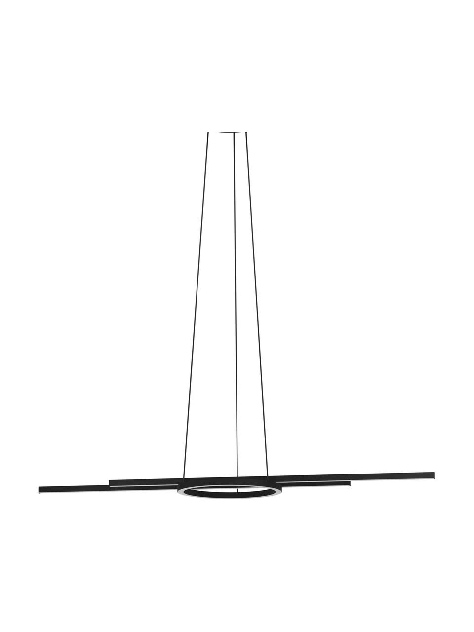 Lámpara de techo LED regulable Zillerio-Z, Pantalla: metal recubierto, Anclaje: metal recubierto, Cable: metal recubierto, Negro, An 116 x Al 110 cm