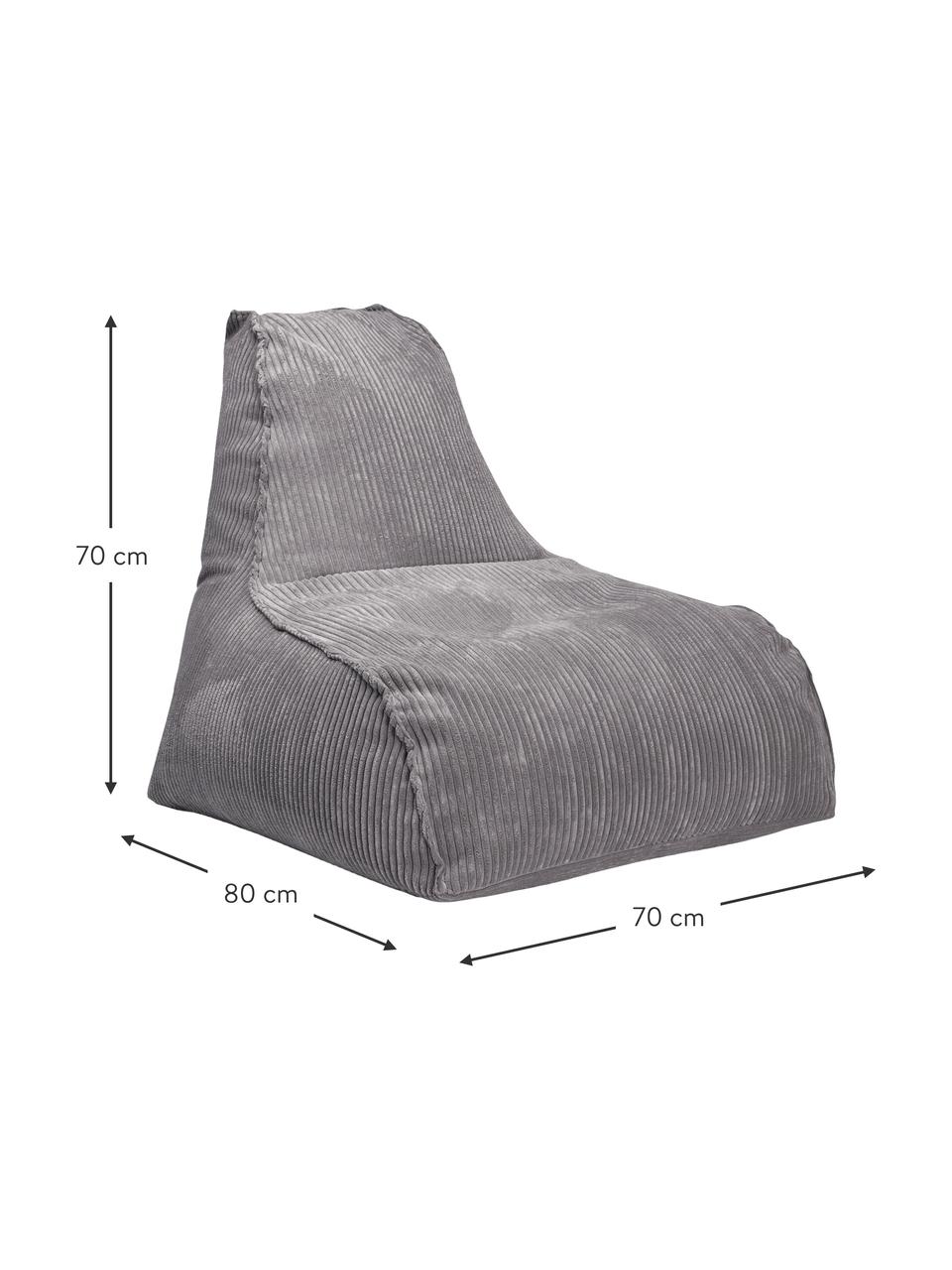 Kreslo z menčestru Shara, Menčestrová tmavosivá, Š 70 x H 80 cm