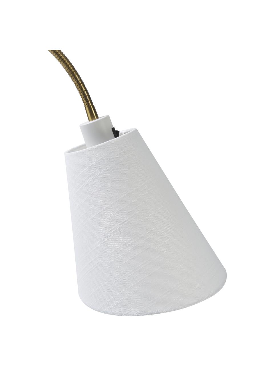 Lampa na čítanie Ljusdal, Biela, mosadzné odtiene, Š 52 x V 140 cm