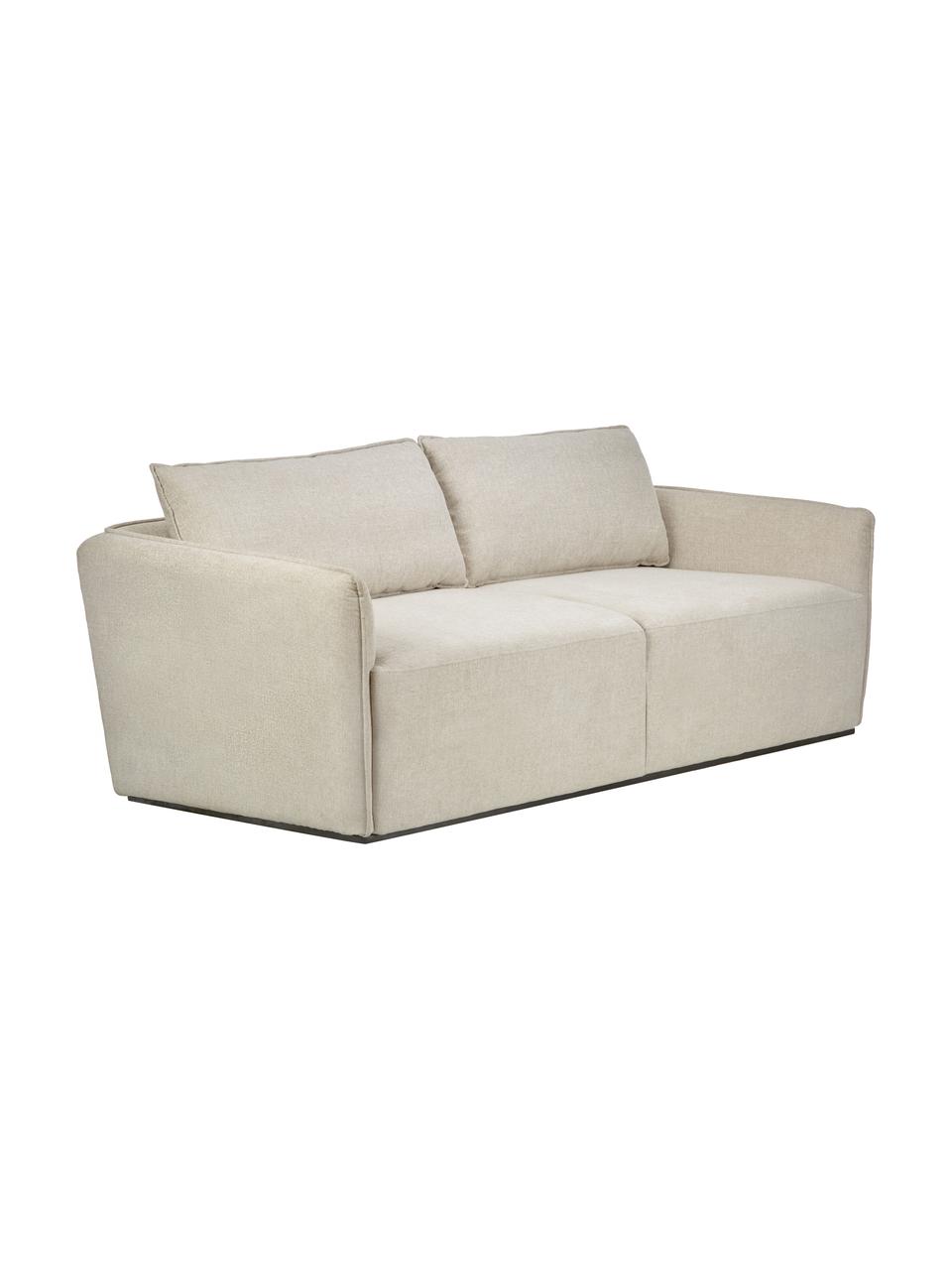 Sofa John (3-osobowa), Tapicerka: 100% poliester Dzięki tka, Stelaż: lite drewno jesionowe, eu, Nogi: tworzywo sztuczne, Beżowy, S 210 x D 98 cm