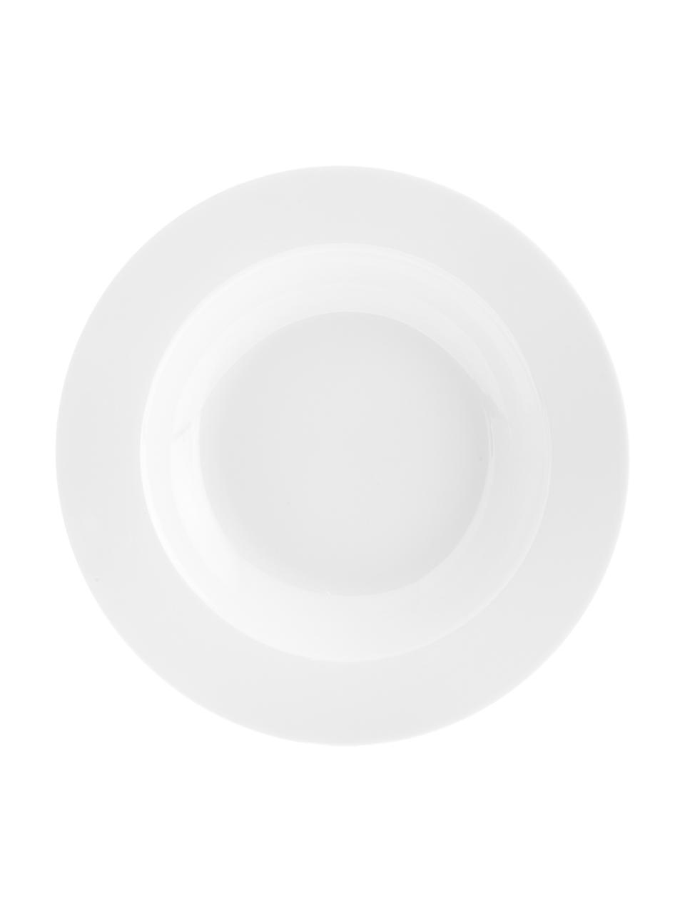 Porzellan-Suppenteller Delight Classic in Weiß, 2 Stück, Porzellan, Weiß, Ø 23 x H 4 cm