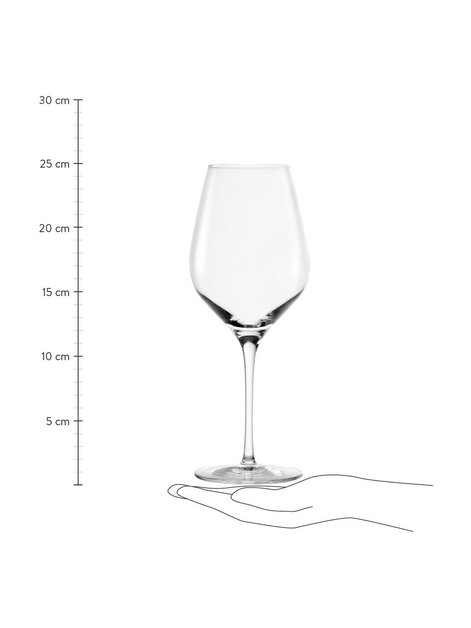 Kristall-Weingläser Exquisit, 6 Stück, Kristallglas, Transparent, Ø 7 x H 25 cm, 645 ml