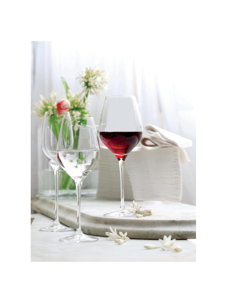 Krištáľový pohár na víno Exquisit, 6 ks, Krištáľové sklo, Priehľadná, Ø 7 x V 25 cm, 645 ml