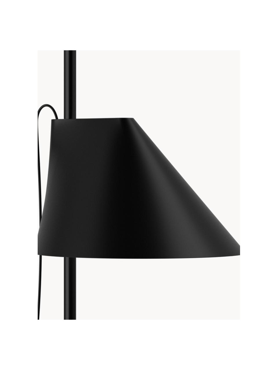 Dimmbare LED-Wandleuchte Yuh mit Timerfunktion, Lampenschirm: Aluminium, lackiert, Schwarz, B 30 x H 63 cm