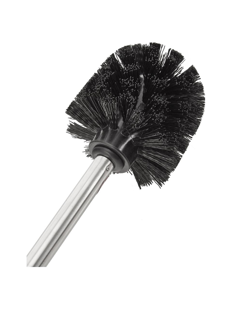 Brosse pour WC en grès cérame Glitter, Couleur argentée, Ø 12 x haut. 34 cm