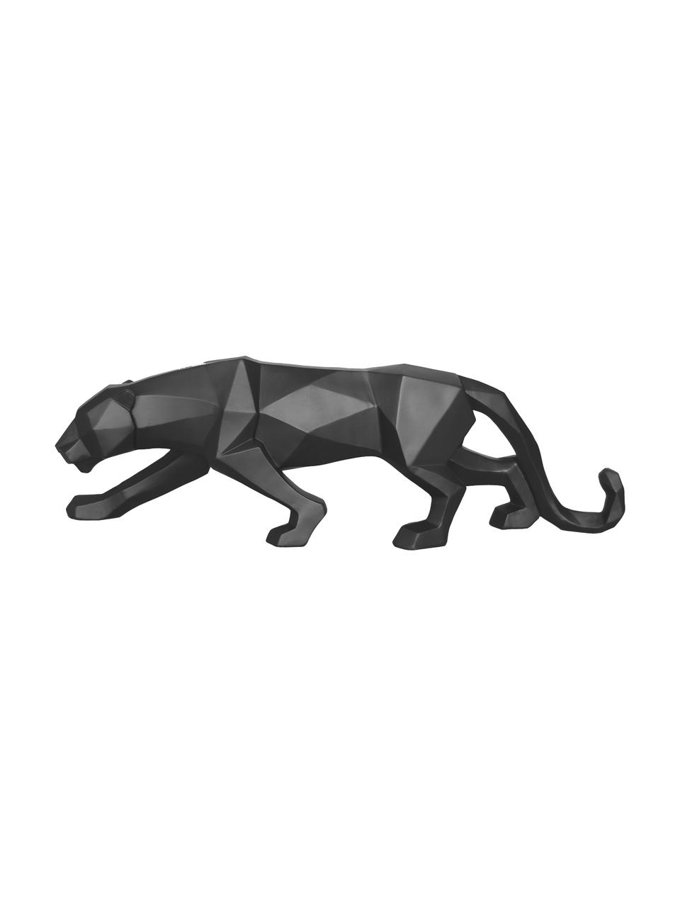 Deko-Objekt Origami Panther, Polyresin, Schwarz, B 48 x H 15 cm