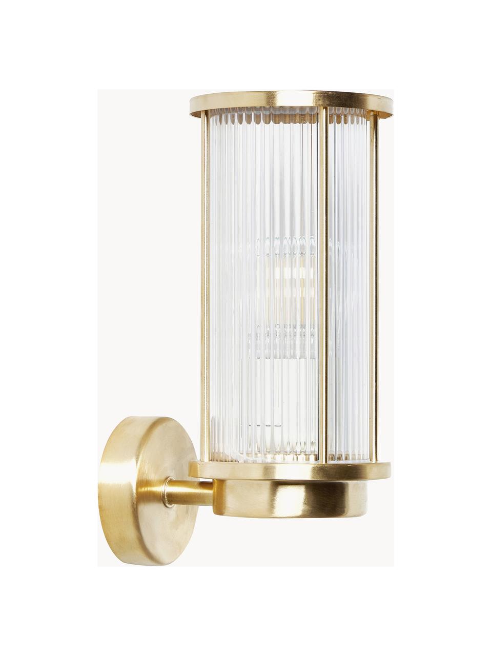 Exteriérové nástenné svietidlo Linton, Odtiene zlatej, Ø 13 x V 30 cm