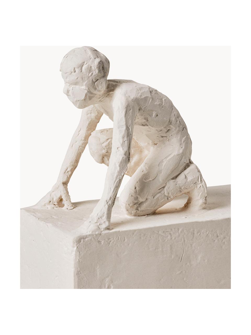 Figura decorativa Astro: Widder, Cerámica de gres, Off White, An 18 x Al 12 cm