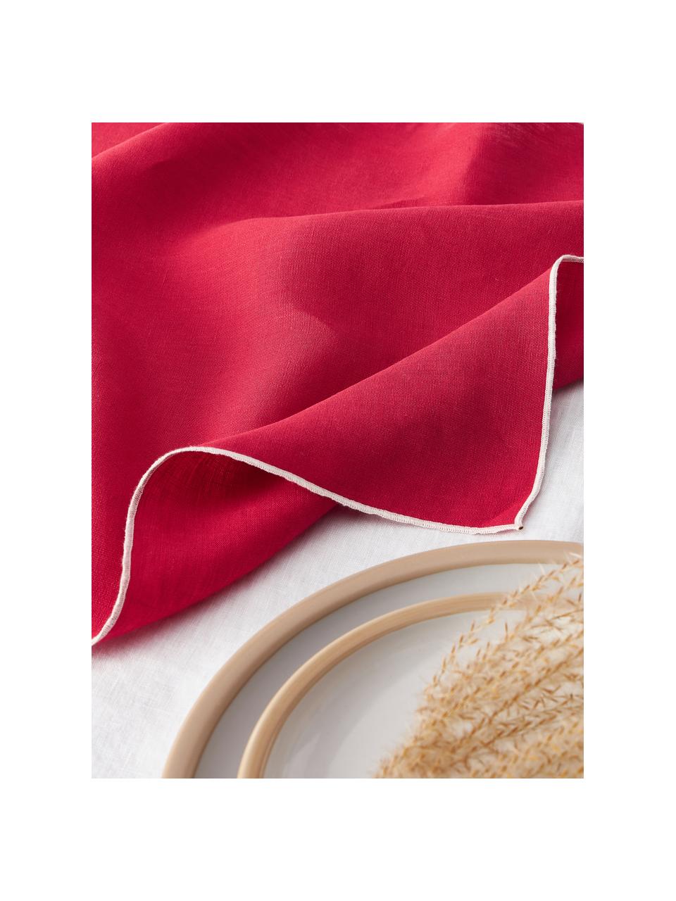 Servilletas de lino con ribete Kennedy, 4 uds., 100 % lino lavado

El lino es una fibra natural que tiene una buena capacidad de transpirabilidad, además su alta resistencia a la abrasión hace que el lino sea muy duradero.

El material utilizado para este producto ha sido probado contra sustancias nocivas y está certificado según el STANDARD 100 por OEKO-TEX®, 6760CIT, CITEVE., Rojo, blanco, An 45 x Al 45 cm