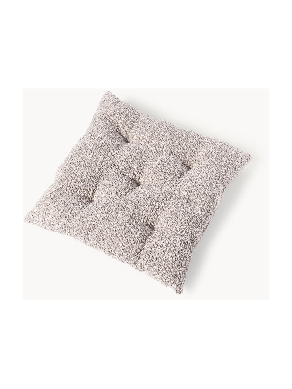 Coussins de chaise en tissu bouclé Bellamie, 2 pièces, Bouclé lavande, larg. 40 x long. 40 cm