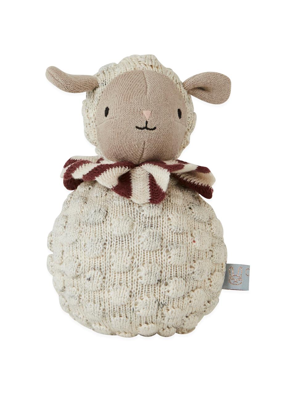 Peluche simpre de pie Poly, Algodón, Crema, beige, rojo indio, Ø 11 x Al 21 cm