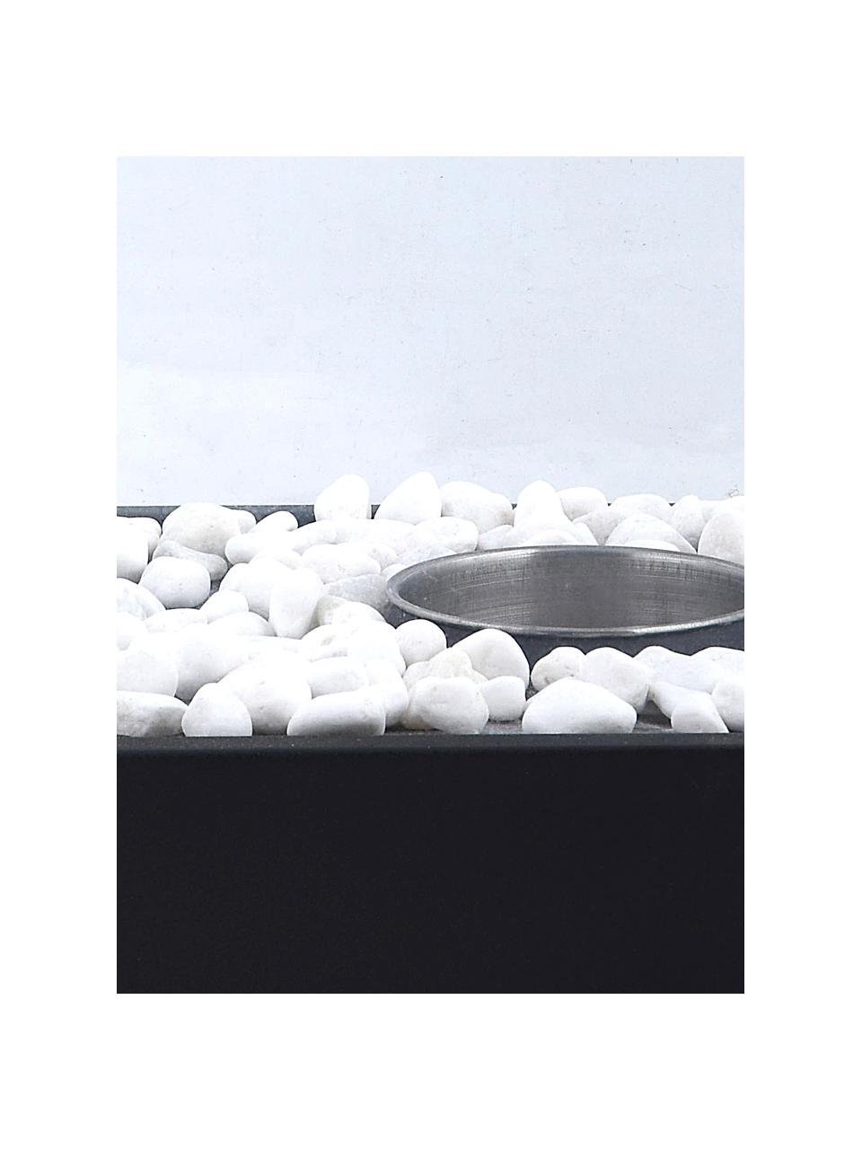 Braséro au bioéthanol Damin, Noir, transparent, larg. 25 x haut. 28 cm