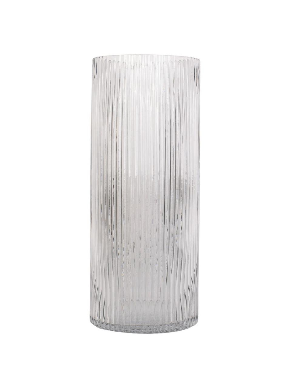 Velká skleněná váza Allure Straight, Tónované sklo, Transparentní, Ø 12 cm