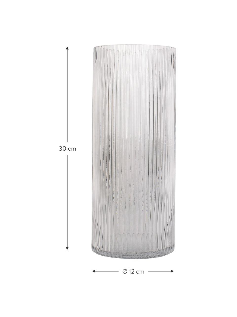 Grosse Glas-Vase Allure Straight in Transparent, Glas, getönt, Transparent, Ø 12 x H 30 cm