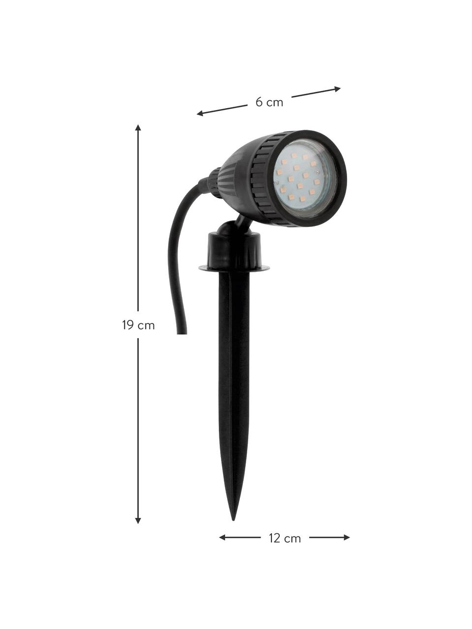 Lampa zewnętrzna LED z wtyczką  Nema, Czarny, S 12 x W 19 cm