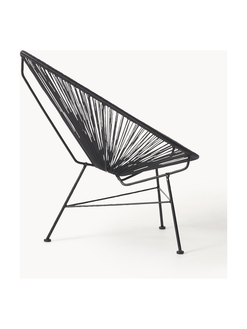 Sillón de plástico Bahia, Asiento: plástico, Estructura: metal con pintura en polv, Negro, An 81 x F 73 cm