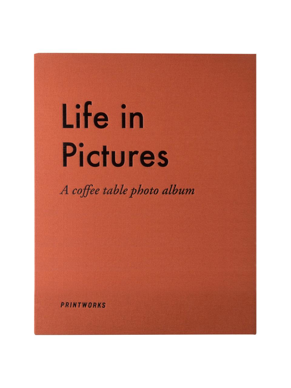Album fotografico Life in Pictures, Rosso arancio, nero, Lung. 34 x Larg. 29 cm