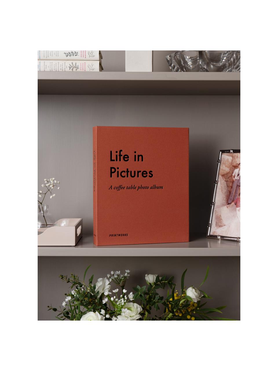 Fotoalbum Life in Pictures, Rezavě oranžová, černá, D 34 cm, Š 29 cm