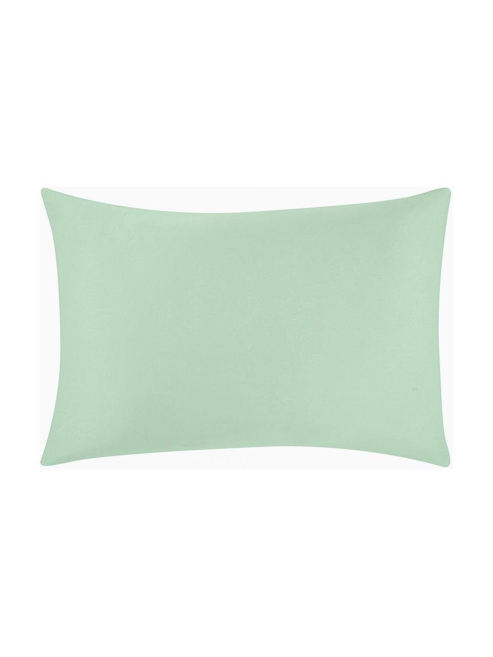 Taie d'oreiller 50x70 satin de coton Comfort, 2 pièces, Vert sauge, 50 x 70 cm