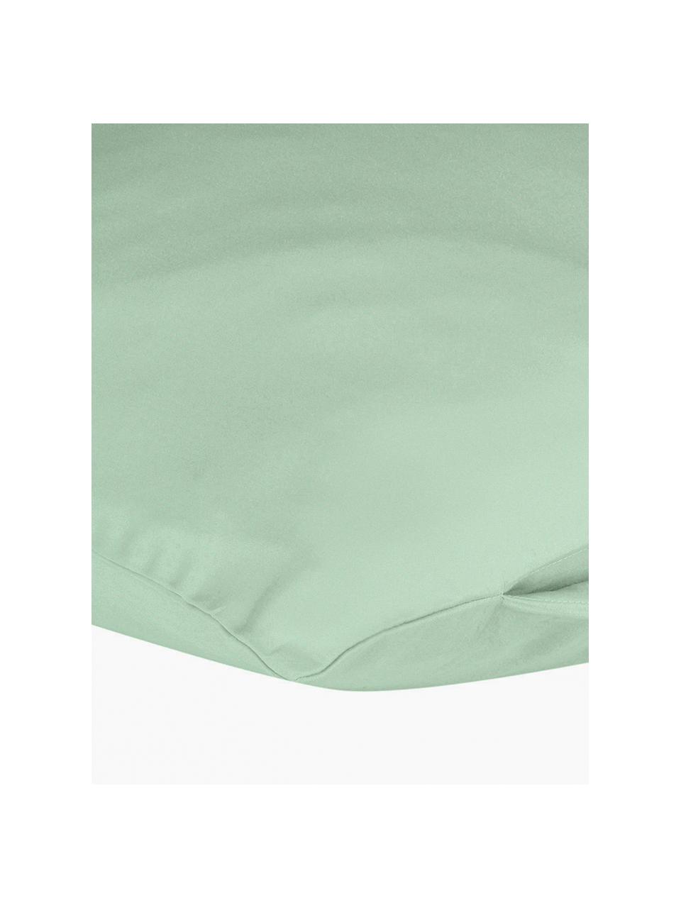 Taie d'oreiller 50x70 satin de coton Comfort, 2 pièces, Vert sauge, 50 x 70 cm