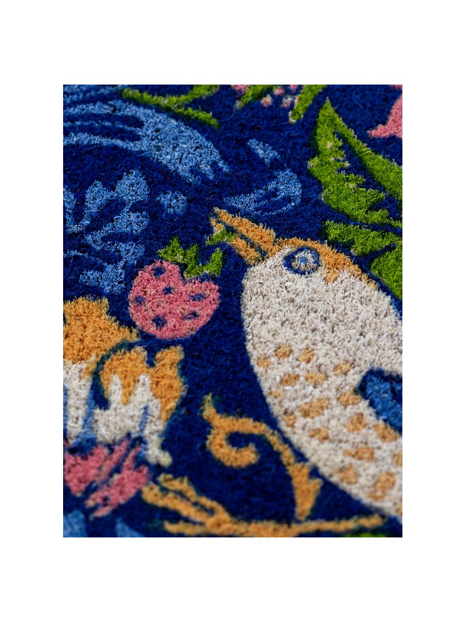 Felpudo Strawberry Thief, Fibras de coco, Multicolor, An 45 x L 75 cm
