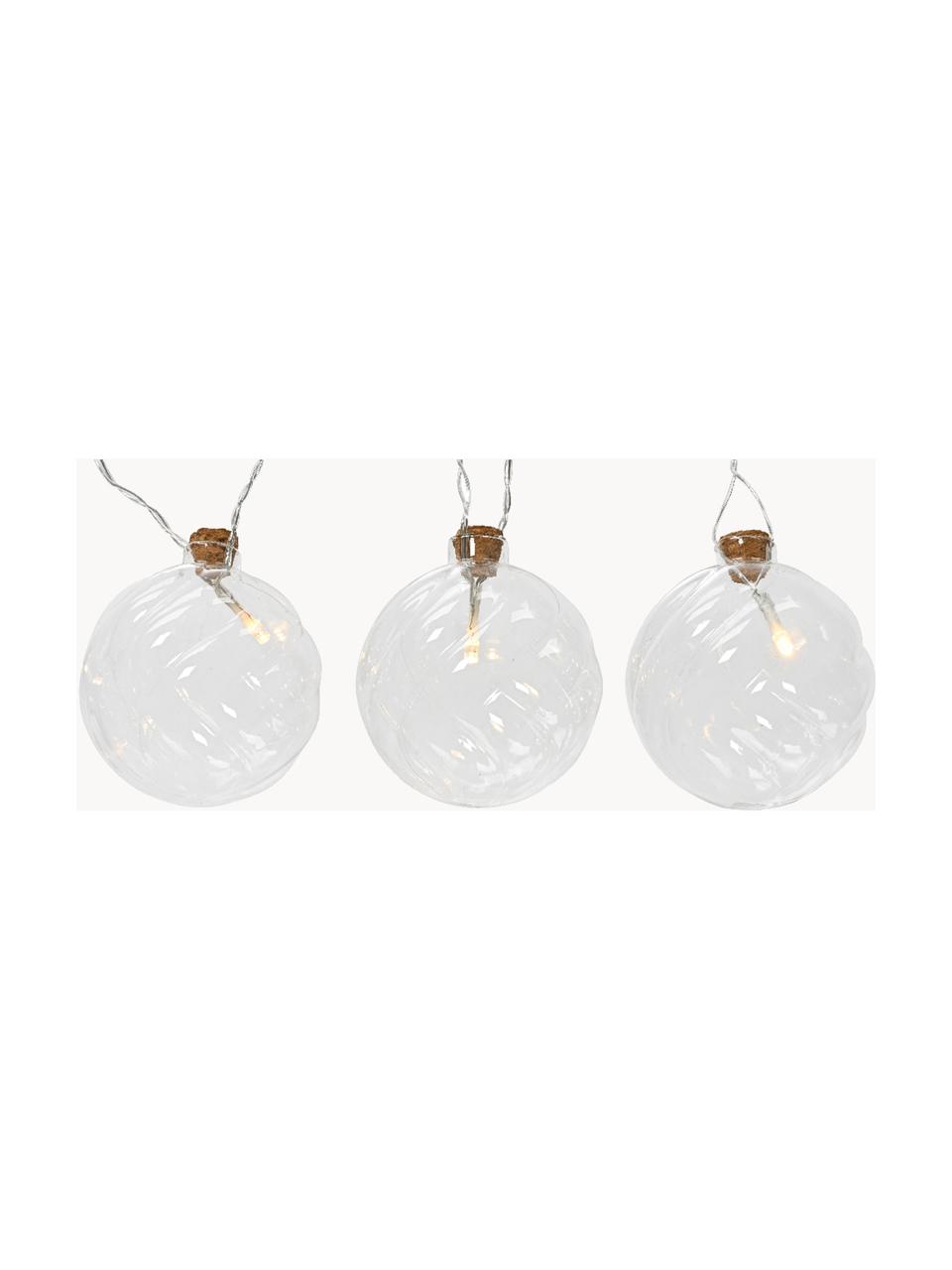 Guirnalda de luces navideñas LED Cristal, 175 cm, Vidrio, Transparente, Ø 8 x L 175 cm