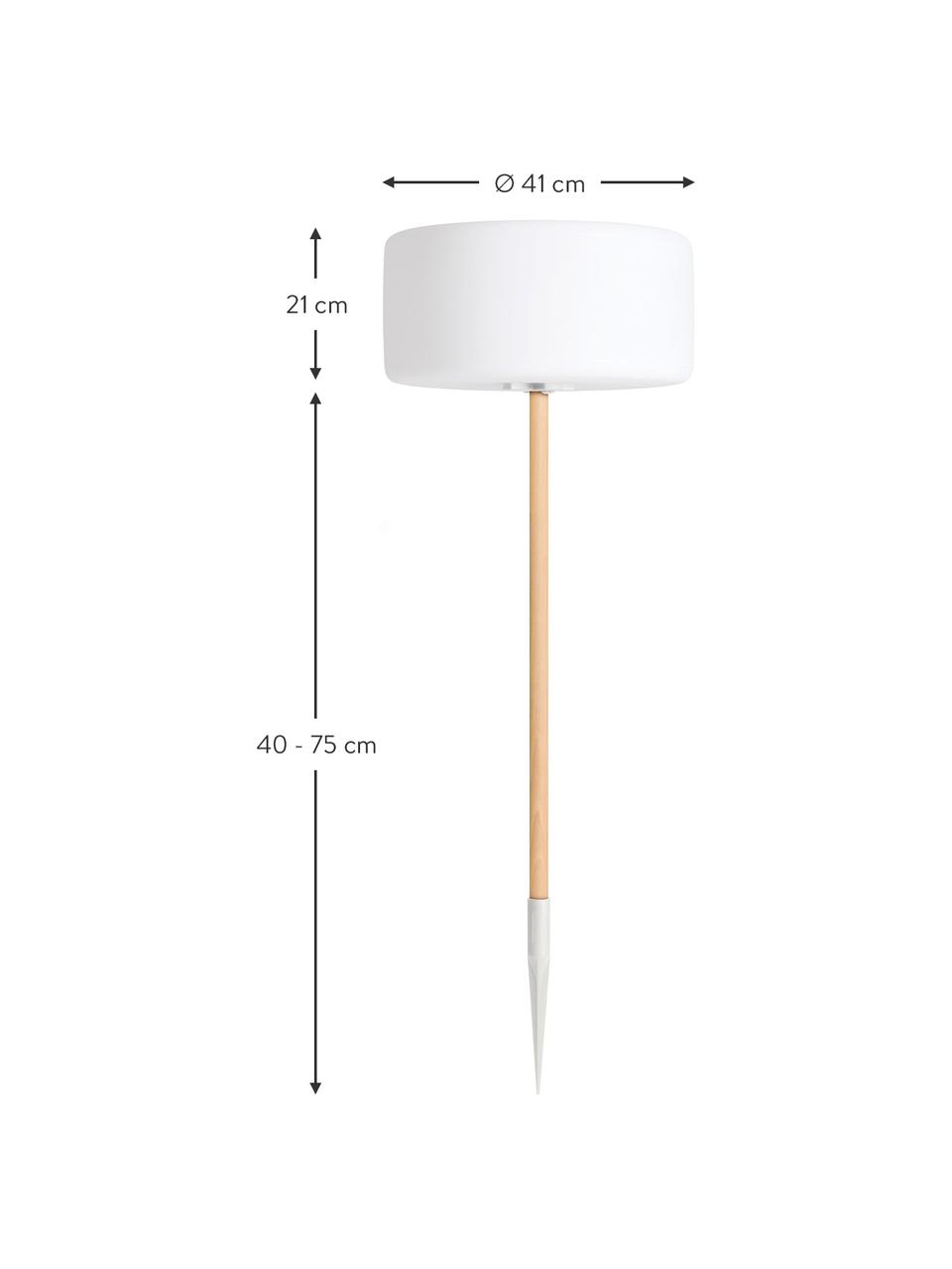 Mobile Außenleuchte Thierry zum Stecken oder Hängen, Lampenschirm: Kunststoff, Weiß, Taupe, Ø 41 x H 21 cm