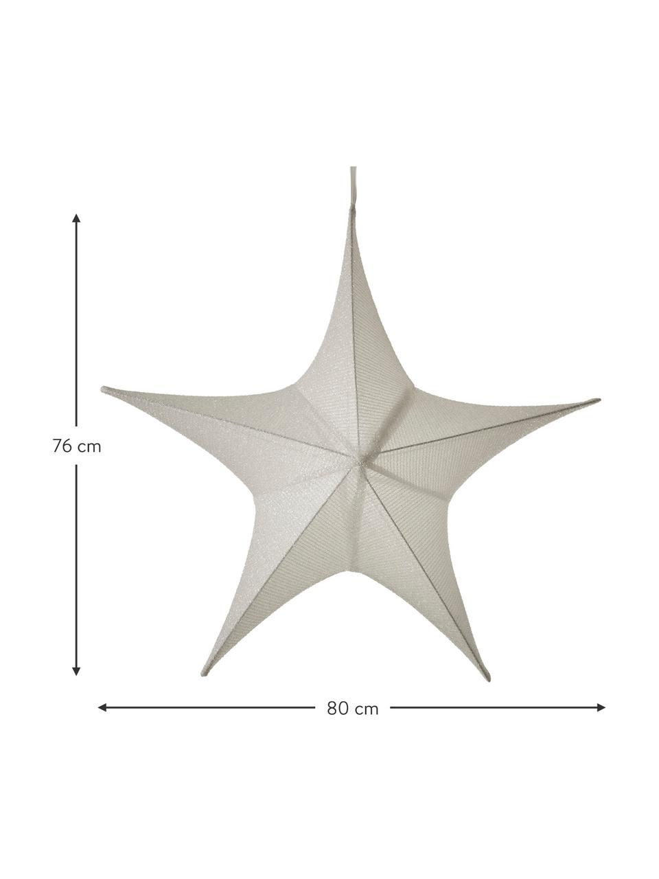 Étoile décorative à suspendre Kamilla, Ø 80 cm, Blanc, larg. 80 x haut. 76 cm