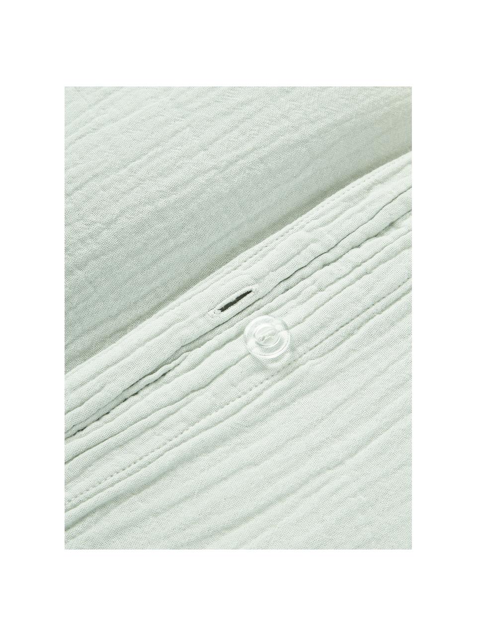 Mušelínová obliečka na paplón z bavlny Odile, Šalviovozelená, Š 200 x D 200 cm