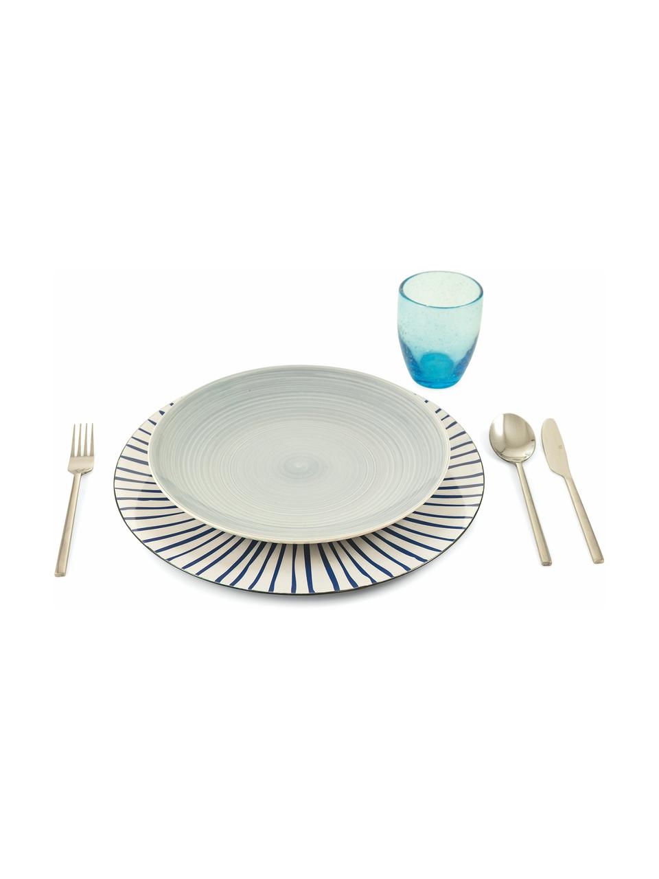 Kunststoff-Platzteller Marea mit bunten Designs, 6er-Set, Kunststoff, Blau, Weiß, Gelb, Grün, Orange, Ø 33 cm