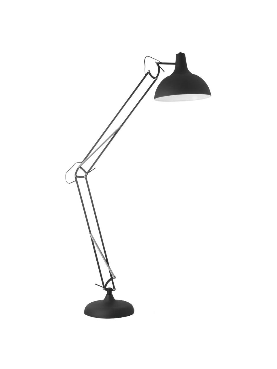 Lámpara de escritorio grande Job, Pantalla: metal con pintura en polv, Cable: plástico, Negro, Ø 38 x Al 180 cm