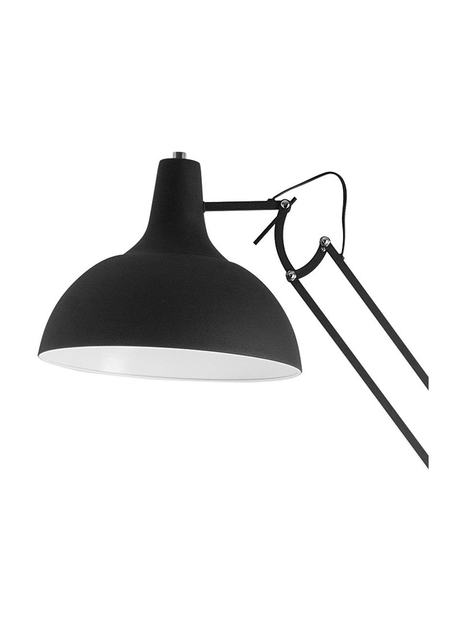 Grote Leeslamp Job in zwart, Lampenkap: gepoedercoat metaal, Lampvoet: gepoedercoat metaal, Zwart, Ø 38 x H 180 cm
