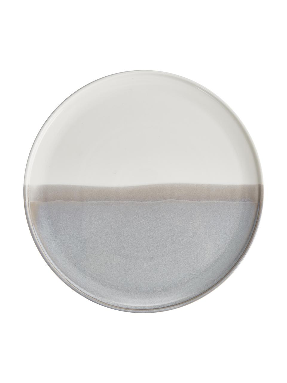Assiettes plates en porcelaine Ilan, 2 pièces, Porcelaine, Bleu, blanc crème, Ø 26 x haut. 2 cm