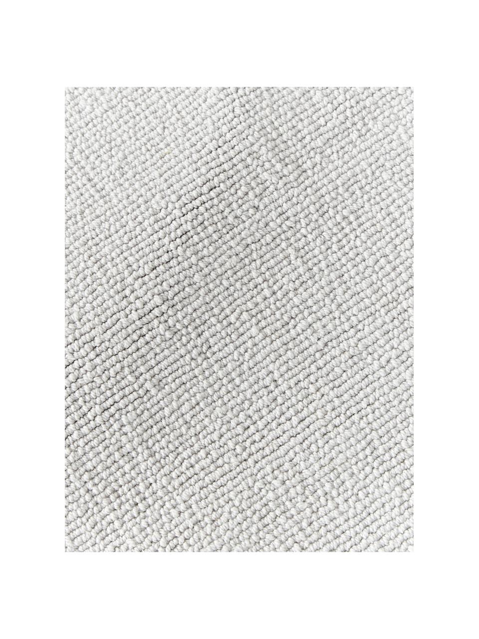 Tapis en coton tissé main Lora, Gris clair, larg. 80 x long. 150 cm (taille XS)