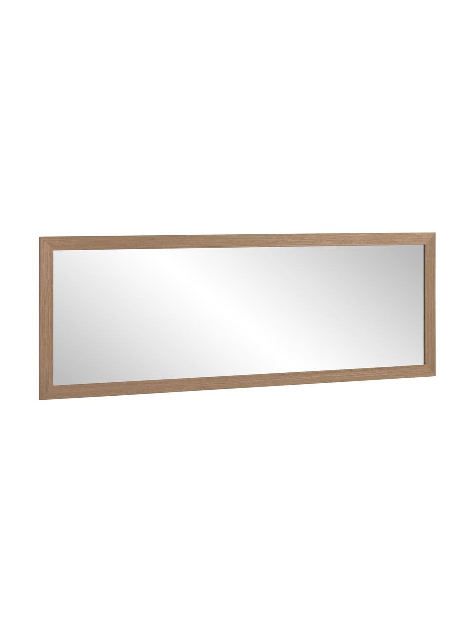 Obdélníkové nástěnné zrcadlo s dřevěným rámem Wilany, Hnědá, Š 53 cm, V 153 cm