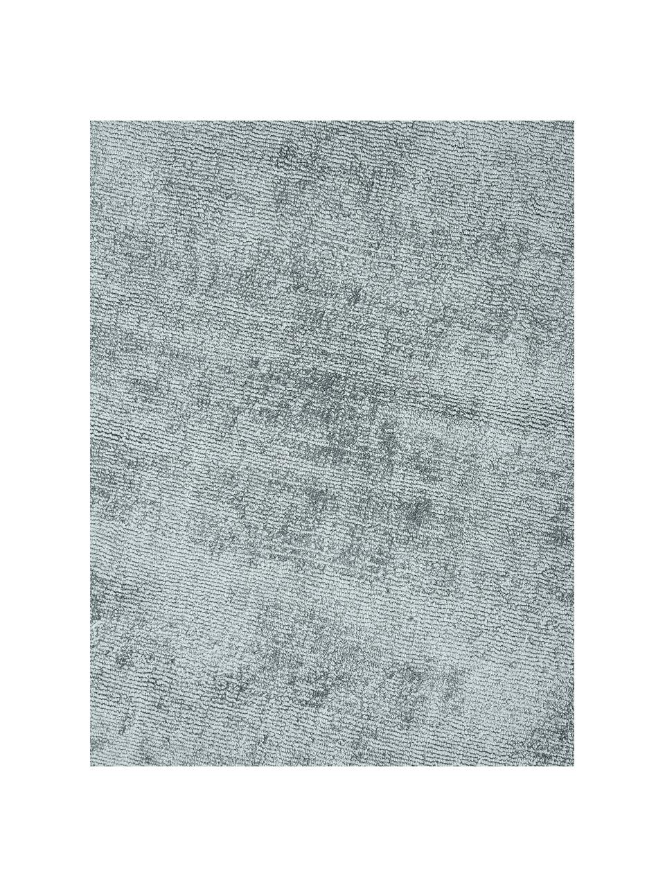 Tapis en viscose tissé main Jane, Gris-bleu, larg. 200 x long. 300 cm (taille L)