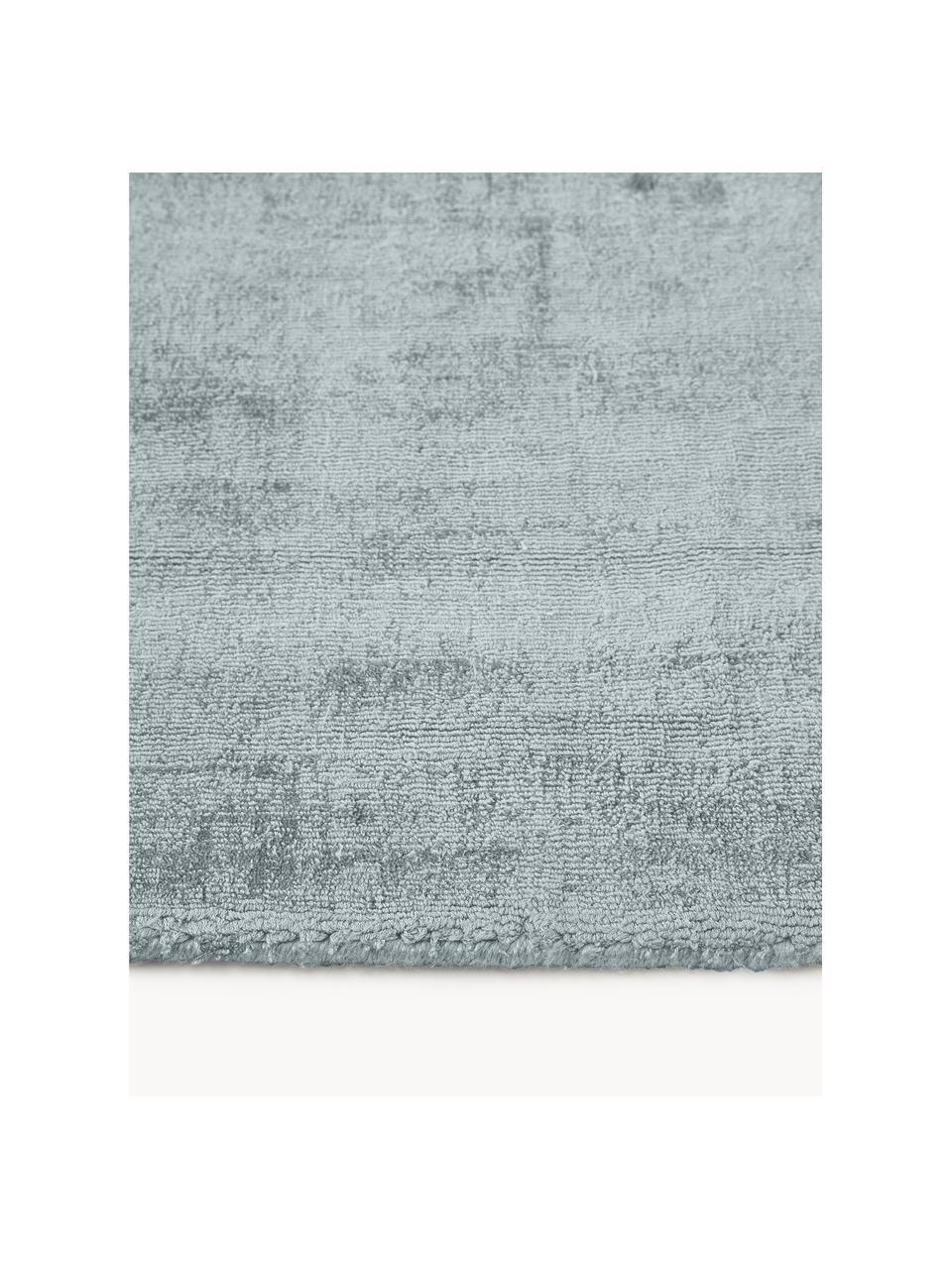 Tapis en viscose tissé main Jane, Gris-bleu, larg. 200 x long. 300 cm (taille L)